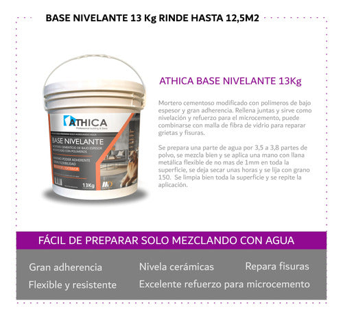 Athica Microcemento Base Gris Fina 13kg | Rinde Hasta 12,5m2 1