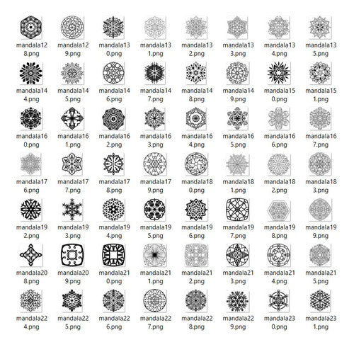 Pack Mandalas Vectores Y Png +500 Motivos 2