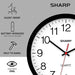 Sharp Wall Clock: Black, Silent, No Ticking, Quality 4