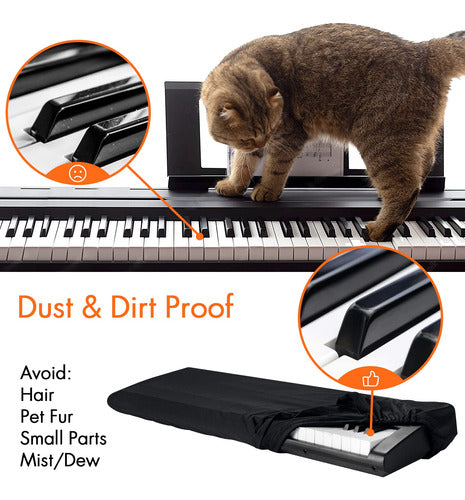 Animal-gifts Piano Keyboard Cover, Elastic Cover for 76 Keys 2