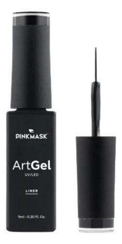 Pink Mask Nail Art Gel Liner Black X 9 Ml 0