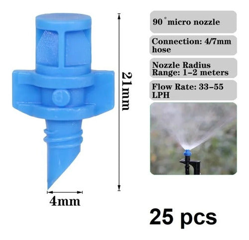 100 x Micro Sprinkler Irrigation Hydroponics Aeroponics 90° 2