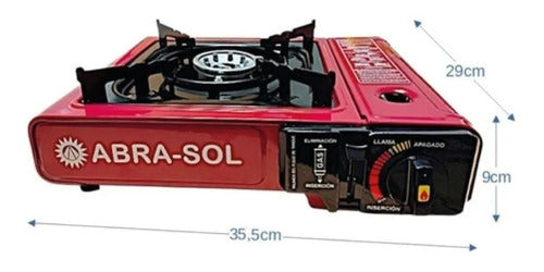 Abra-Sol Portable Camping Butane Gas Stove 8643 - 1 Burner 6