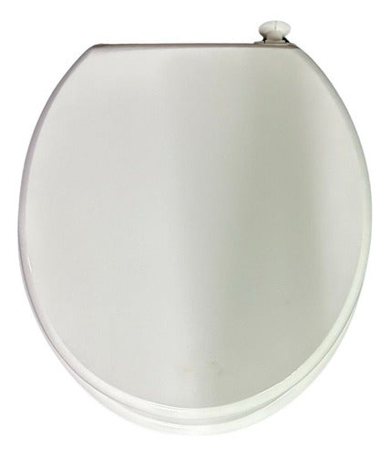 Fhavil Wooden Toilet Seat with PVC Hardware for All Models 1