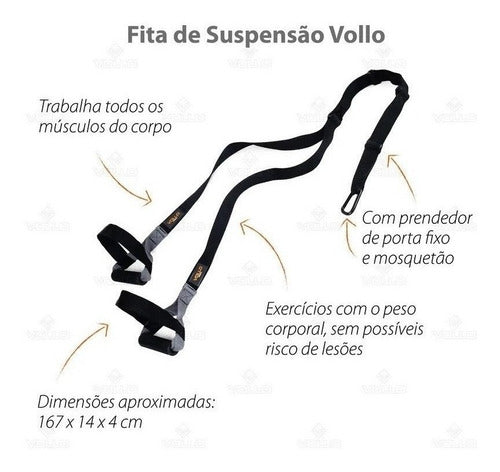 Fita Treino De Suspensão Tipo Trx Fitness Funcional Vollo 1