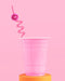 Xo, Fetti Reusable Pink Disco Ball Straws for Themed Parties 4