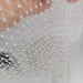 Strass Embellished Net Fabric - White - 500cm 6