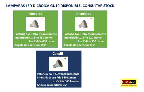 Candil Spot De Embutir De Chapa Cobre Para Lampara Dicroica X40 5