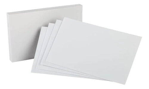 500 Tarjetas Blancas 10x7cm Cartulina Blanca Sin Impresión 1