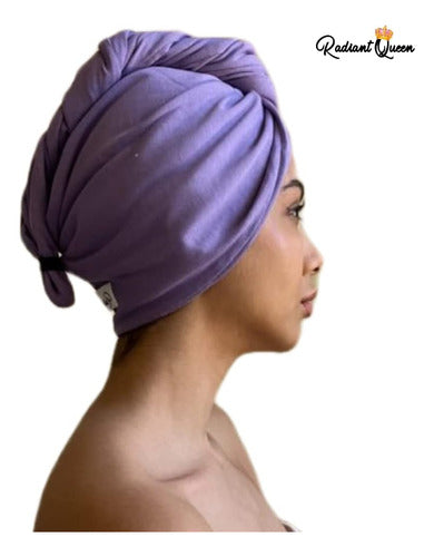 Radiant Queen Cotton Hair Towel (Purple) 100% Cotton 1