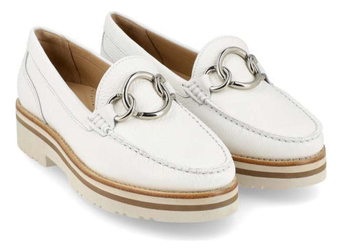 Hush Puppies Mocasin Rago Blanco (220 Para Dama) 3