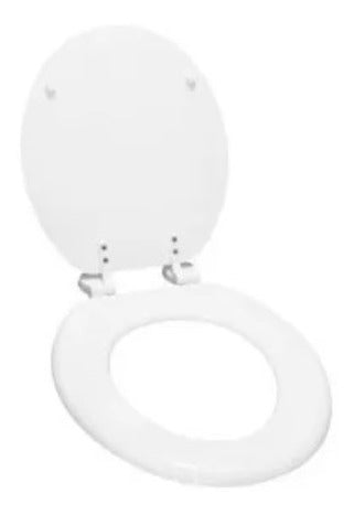 D'Accord White Toilet Seat with Nylon Hardware 0