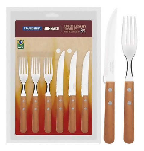 Tramontina Dynamic Cutlery Set Knife Fork X 12 7