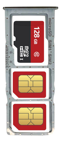 Samsung Bandeja Porta Sim Chip Card Compatible A51 Dual Sim 0