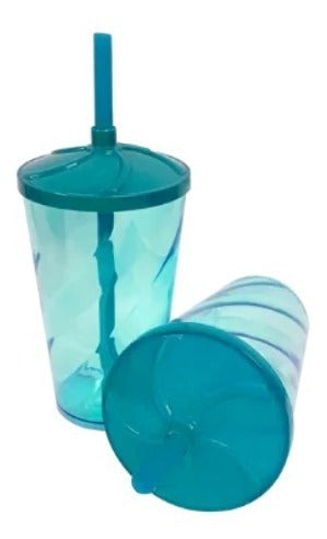 ACRILCOLOR 45 Twister Cups 300 Ml with Lid and Straw 1