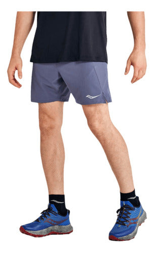 Saucony Outpace 5 Men's Navy Blue Shorts 0