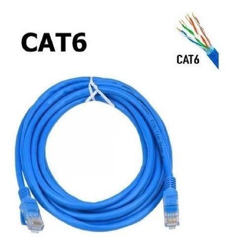 Cabo De Rede 5 Metros Rj45 Crimpado Cat6 Ethernet Lan 250mhz 0