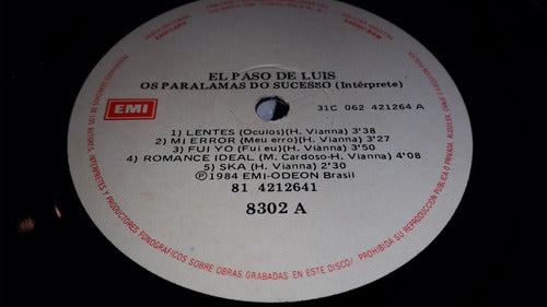 Os Paralamas Do Sucesso El Paso De Luis Lp Argentino 1984 1