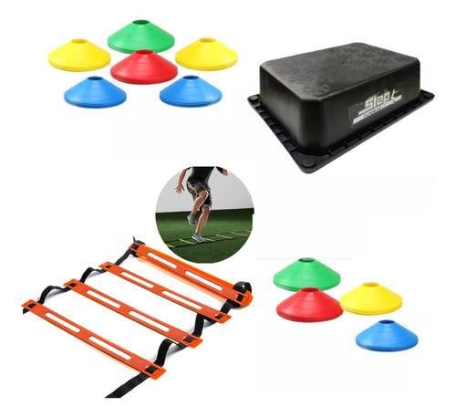 Coordination Training Kit: Step + Agility Ladder + Cones 0