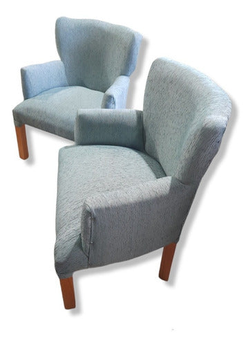 Set of 2 Armchairs with Armrests 13
