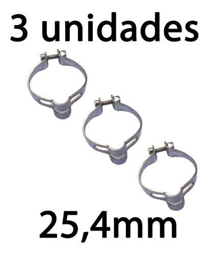 Jogo De Abraçadeiras Bike Guias 25,4mm Caloi Monark Peugeot 1