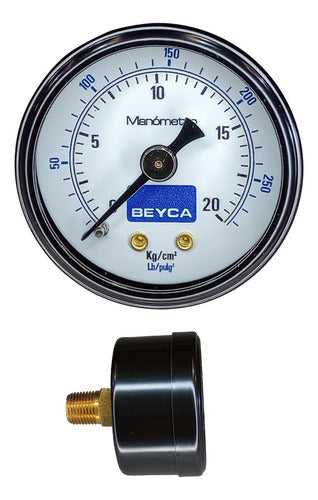 Beyca Manometer 20 Kg/cm² 40 Mm Rosca 1/8 Posterior MM40-35 0