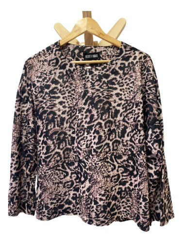 Oxford Long Sleeve Blouse with Wide Design 6