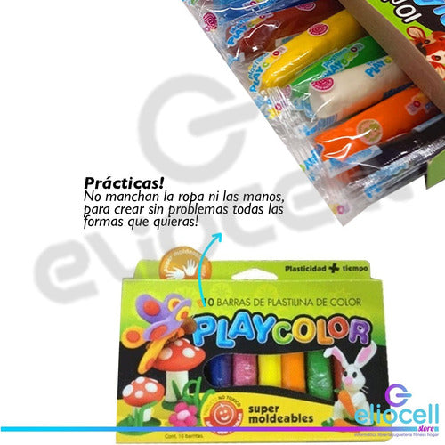 PlayColor Non-Toxic School Modeling Clay Box X 10 Colors 6