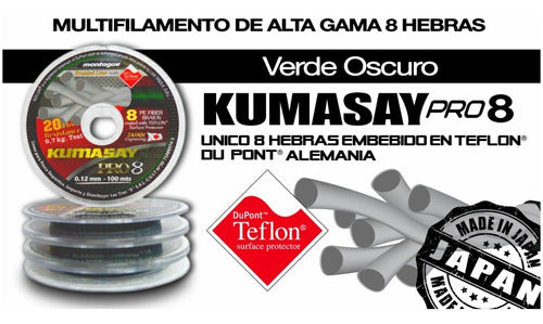 Kumasay PRO 8 Multifilament Fishing Line 70 Lbs/0.27mm x 200m 1