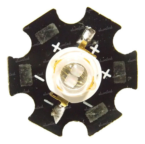 Elumiled 5W Orange Star LED with Heat Sink 0