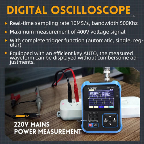 Osciloscopio Digital Generador Portatil Fnirsi Dso Tc3 3en1 5