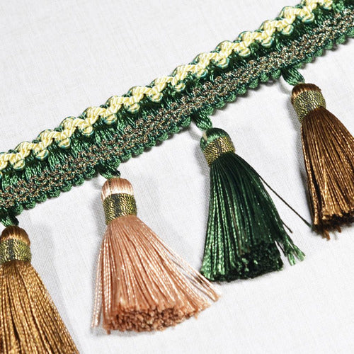 Café Europeu De 2 Jardas Tassel Edging, Café Verde+verde 3