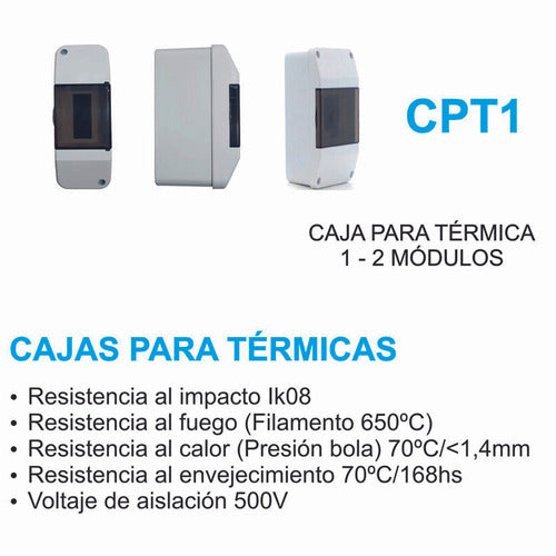 Tablero Eléctrico Para Térmica 1 A 2 Modulos Starbox 6