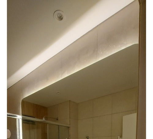 Modern Rectangular Decorative Bathroom Mirror with LED Light 70x90 cm 24