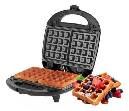 Generic Waffle Maker Non-Stick Teflon 750W Metal 0