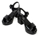 Fiori Women's High Heel Leather Evening Sandals Troya 3