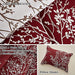 Flysheep Red Tree Floral Comforter Set King Size, Burgundy A 4