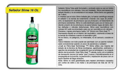 Slime Tire Sealant with Chamber 16oz 2