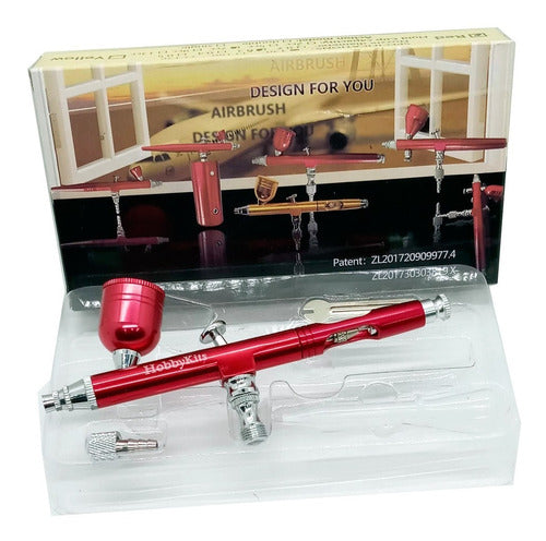 Hobbykits Aerógrafo Para Colorantes Con Copa Desmontable Punta 0,3mm 3