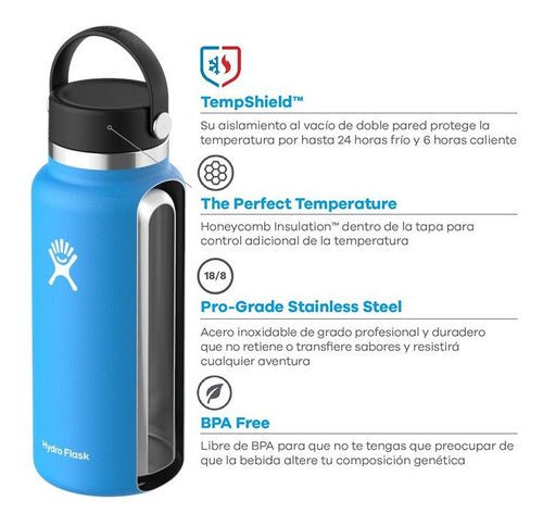 Hydro Flask Wide Mouth 32 oz Thermos Bottle - Black 3