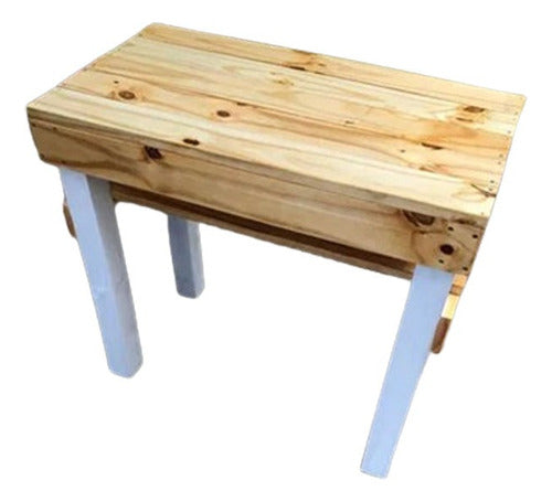 AP! Natural Wood / White PC Notebook Desk 0