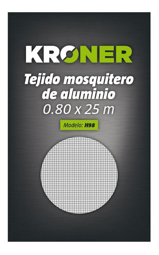 Aluminum Mosquito Netting Fabric Roll 0.80 x 25m 2