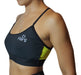 ID328 Women's Hartl Sports Top (Spinning, Aerobic, Fitness) - Black and Fluorescent Green 1