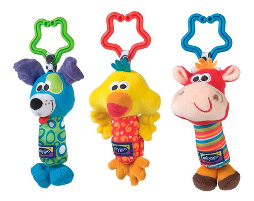 Playgro Tinkle Trio Hanging Rattles and Toys Set for Baby Stimulation 0