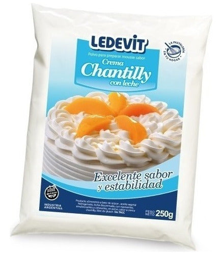 Mousse De Crema Chantilly Ledevit En Polvo 250gr Instantánea 0