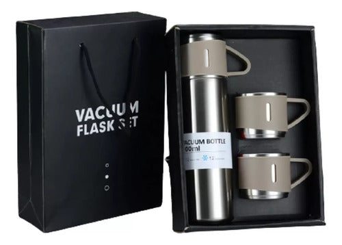 Vacuum Flask Set with Brewing Cap and Stainless Cups Up to 12 Hours Insulation 23