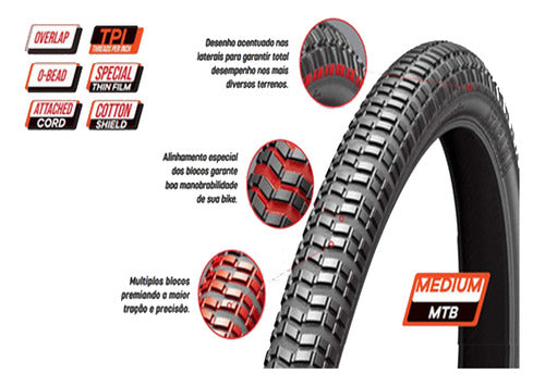 Pneu Bike Aro 16 Levorin Atacama 16x1.75 (44-305) Infantil 2