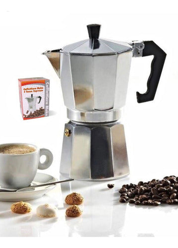 Moka Italian Coffee Maker for 6 Cups Aluminum 0