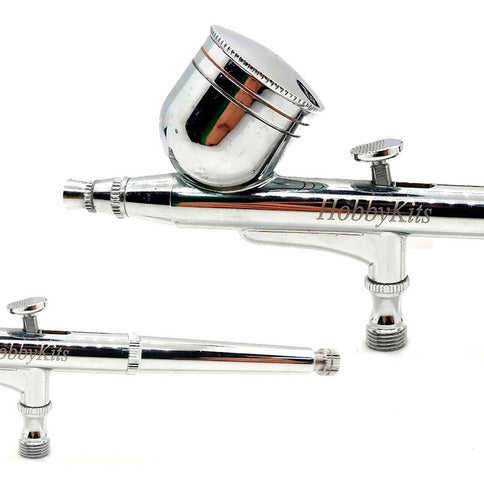 Dual Action Gravity Feed Airbrush 0.3mm Nozzle with 3m Hose 8