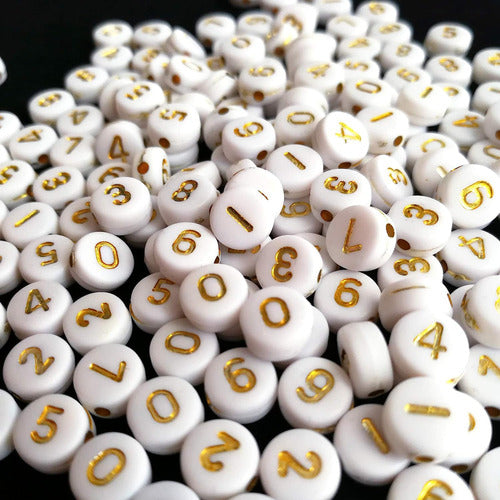 Generic Acrylic Number Beads X 100 Units 5